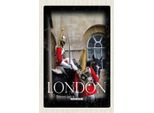 Vianmo Insegna In Legno 18X12 Cm London England Soldat Pferd