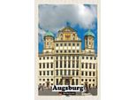 Vianmo Insegna In Legno 18X12 Cm Augsburg Rathaus