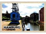 Vianmo Insegna In Legno 12X18 Cm Hamburg Barmbeck Fluss
