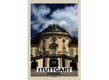Vianmo Insegna In Legno 18X12 Cm Stuttgart Schloss Solitude