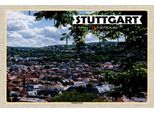 Vianmo Insegna In Legno 12X18 Cm Blick Auf Stadt Stuttgart West