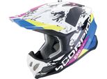 Casco Motocross Scorpion VX-22 Air Cx, Bianco/Nero/Blu, S (55/56)
