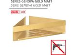 Mensola Angolare Wenko Turbo-Loc® Mod. Genova Gold Matt, Si Attacca Senza Forare Con Uno Speciale Cuscinetto Adesivo
