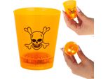 Zucca Di Halloween In Vetro Con Teschio Luminoso A Led