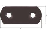 Connettore Piatto Lunghezza 77 Mm Larghezza 19 Mm Spessore 2 Mm Acciaio Plastificato Nero