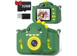 Fotocamera Per Bambini, Gofunly Fotocamera Per Bambini 1080P 2.0 Pollici Schermo Fotocamera Per Bambini Con 32GB Card Fotocamera Digitale Selfie Fotocamera Per Bambini Foto Camera