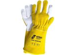 Nitras Welder Pro, Guanti Per Saldatura, Ocra/Grigio, En Iso 21420, En 388, En 12477 | Confezione (12 Paia)