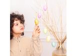 Uovo Di Polistirolo Pendente Uova Di Pasqua Mix 6 Pz.
