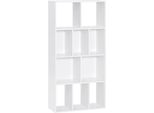 Libreria Moderna - Armadio A Muro Industriale - Libreria - Ripiani Multipli - Armadio - Armadio Portaoggetti - Aperto - Bianco