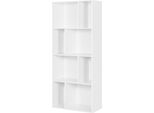 Libreria A 8 Scomparti - Elegante Mobile Contenitore - Robusto Mobile A Scomparti In Mdf - Moderno Design Bianco - 60 X 29 X 143 Cm