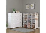 Scarpiera, Scarpiera A 7 Livelli, Deposito Per 42 Paia Di Scarpe E Stivali, Scarpiera In Plastica, Organizzatore Di Scarpe Per Corridoio, Camera Da Letto, Ingresso, Bianco