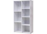Libreria Moderna - Armadio A Muro Industriale - Libreria - Ripiani Multipli - Armadio - Armadio Portaoggetti - Aperto - Bianco