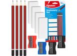 Set Di Matite Per Schizzi Hb Per Disegno Grafite Gomma Temperino 12 Pz