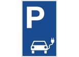 Segnaletica Di Parcheggio Per Veicoli Elettrici L400Xl250Mm Alluminio Blu/Bianco