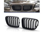 Per Bmw X1 E84 Sport 2009-2015 Griglia A Doppio Rene Anteriore Griglia A Doppia Nervatura Anteriore Radiatore Nero Lucido Sinistra Destra