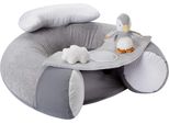 Seggiolino Nuby Penguin Sit-Me-Up - Seggiolino Gonfiabile Sit & Play Da Pavimento | Vassoio Rimovibile | Lavabile In Lavatrice | Adatto A Partire Da 6 Mesi (Grigio)