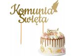 Cake Topper Per La Santa Comunione, Decorazione Per Torta, Santa Comunione, Colomba Dorata