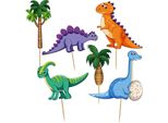 Topper Pickers Dinosaurier Dino Compleanno 6 Pz.