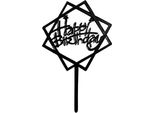 Cake Topper Di Buon Compleanno, Nero