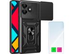 Custodia Per Realme C61 / C63 / Note 60 Copertura Posteriore Blindata + Vetro 9H