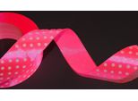 Nastro Di Raso Con Puntini Rosa 22M 12Mm