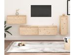 Maison Exclusive - Mobili Porta Tv 4 Pz In Legno Massello Di Pino