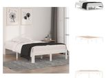 Vidaxl Letto In Legno Massiccio Bianco 120X190 Cm - Letti E Reti