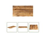 The Living Store Piano Del Tavolo 120X60X3,8 Cm Bordo Albero In Legno Massiccio Legno Di Mango Grezzo