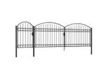 Vidaxl Cancello Da Giardino Ad Arco In Acciaio 1,75 X 5 M Nero