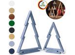 Floranica Set Albero Di Natale Grigio In Legno Di Pino Decorazione Alternativa Per Casa