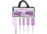Inf Set Di 5 Spazzole Per Capelli 3D Airbag - Kit Viola Per Tutti I Tipi Di Capelli