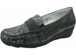 WaldläUfer Hanin 348501-052 Scarpa Slip-On Comoda, Carbonio, Pelle, Nuovo - Ballerina Comoda Da Donna / Scarpa Slip-On, Marrone, Pelle (Nabuk)