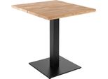 Tavolo Da Pranzo 70 X 70 Cm Con Bordi Dritti In Rovere - Oviala Inga