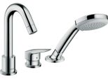 Hansgrohe Logis Mitigeur De Bain 3 Trous, Pour Secuflex, Saillie 111Mm, 2 Consommateurs, Chromé, 71310000, 71310000