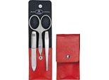 Set Per Manicure Zwilling Twinox In Custodia Di Pelle Rossa (3 Pezzi)