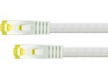 Python Patchkabel M. Cat.7 Rohkabel Nylongefl. Weiß 25M