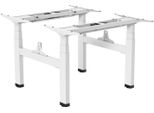 Ergo Office Er-404W Telaio Elettrico A Doppia Altezza Regolabile Per Scrivania Senza Piani D'appoggio Bianco