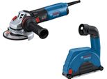 Smerigliatrice Angolare Combinata Bosch Gws 14-125 + Cuffia Di Aspirazione Gde 115/125 FC-T 0615A5004R
