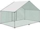 Jnglgo Recinto Per Pollai Gabbia Per Polli In Acciaio Zincato Pollaio Recinto Per Pollai All'aperto Con Serratura, L Pollaio, 3X2X2M