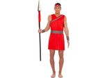 Costume Da Guerriero Masai Da Uomo Per Carnevale Di Colore Rosso M / L