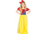 Fata Regina Costume Zaubertoene Blu Rosso Giallo Principessa Abito Carnevale Fata Festival Dreamlike Bambini Fantasia Avventura Storie, Taglia: 98/104 Colore: Giallo