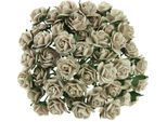 Rosen Aperto 20 Mm 50 Pezzi Scrapbooking Fiori Di Carta Di Gelso Colore Caffè