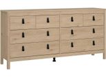 Dmora Credenza Kovsova 38.4X159.6X79.7H Cm Marrone Rovere, 8 Cassetti Apertura Scorrevole