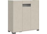 Itamoby - Credenza Alta 3 Ante 100X35X110 Cm Riflesso Cashmere