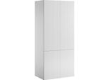 Dmora Guardaroba 2 Ante Esposende 55.5X198.5H Cm Bianco, Appendiabiti 2 Ripiani