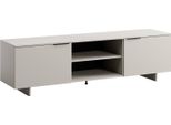 Dmora Mobile Porta Tv Funchal 41.5X180X55H Cm Beige, 2 Ripiani 4 Vani