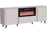 Dmora Credenza Santarem 40X190.5X68.9H Cm Beige, 2 Ripiani 5 Vani