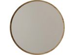 Dmora Specchio Spongano 2.2X60H Cm Marrone Noce, Forma Rotondo Materiale Struttura In Legno Nobilitato