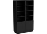 Dmora Libreria Evora 40X172X100H Cm Nero, 10 Ripiani 2 Ante