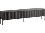 Dmora Mobile Porta Tv Fiaes 39.6X190X50H Cm Nero, Un Ripiano 4 Vani